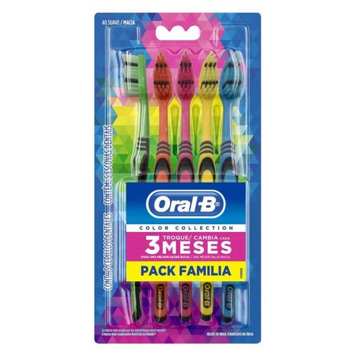 Esc Dent Oralb Color Coll 5 Pack