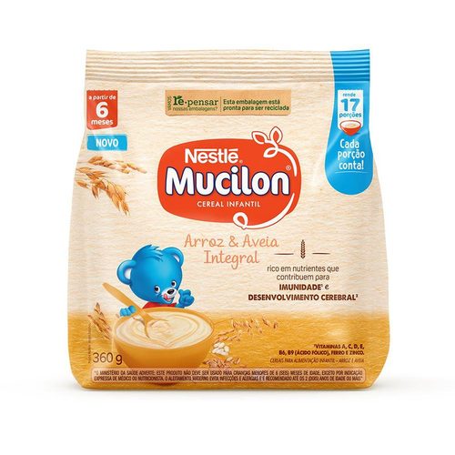Mucilon Nestle Arroz E Aveia Sache 360G