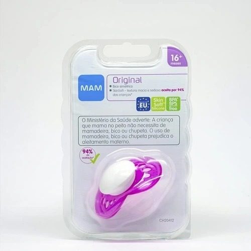 Chupeta Mam Original 16+ Embalagem Unitaria Rosa