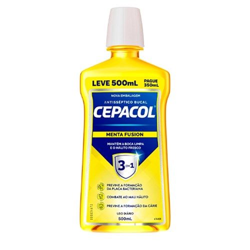 Enxag Bucal Cepacol Menta Fusion Lv500Ml Pg350Ml