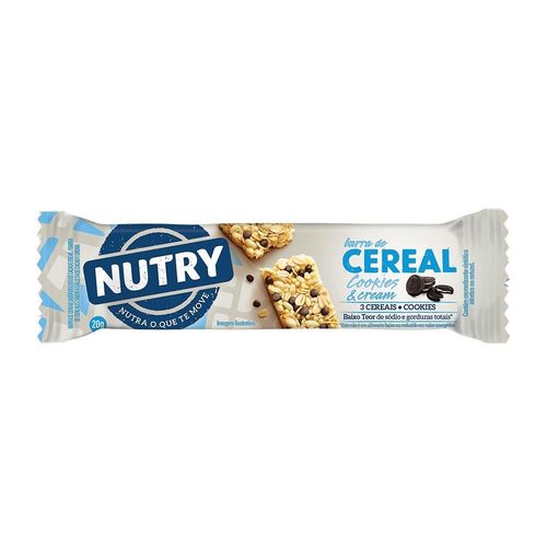 Barra De Cereal Nutry 22G Cookies E Cream Dp C24 12X1