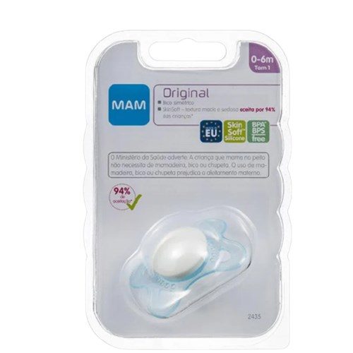 Chupeta Original 0-6 Azul - Single Blister