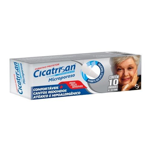 Curativo Antissepticos Microporoso Cicatrisan C/10 - Sanfarm