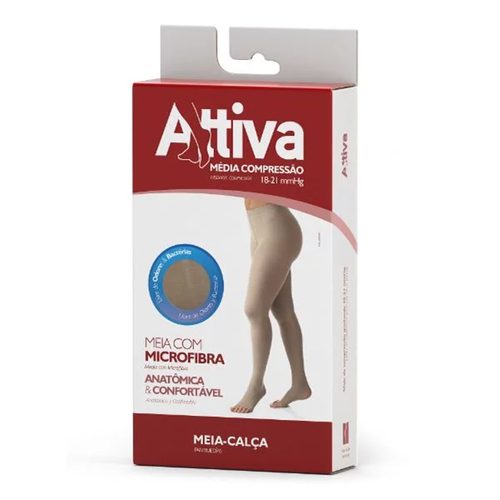 Meia Calca Ponteira Aberta Fem Natural Tamanho G
