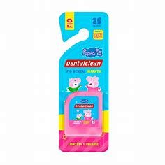 Fio Dent Dclean Inf Peppa 25M Rosa/Azul