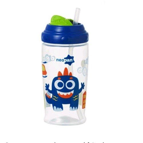 Copo Canudo Retratil 360Ml Azul