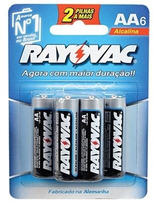 Pilha Rayovac Alcalina Aa Peq L6P5 Sn