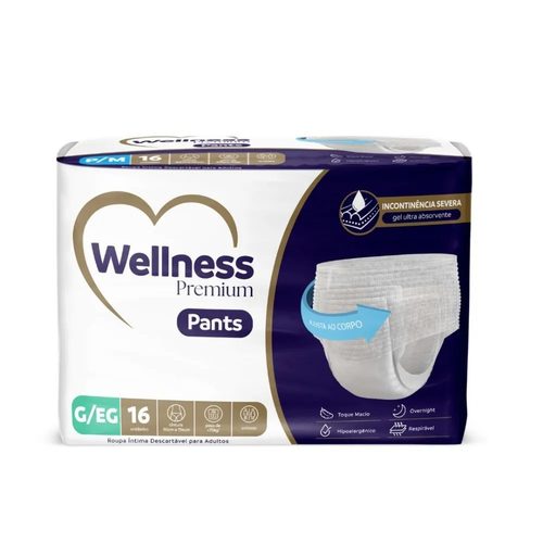 Fralda Geriatrica Wellness Pants Jumbo G/Eg C/16