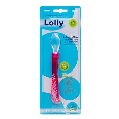 Colher Silicone Rosa Cabo Anatomico