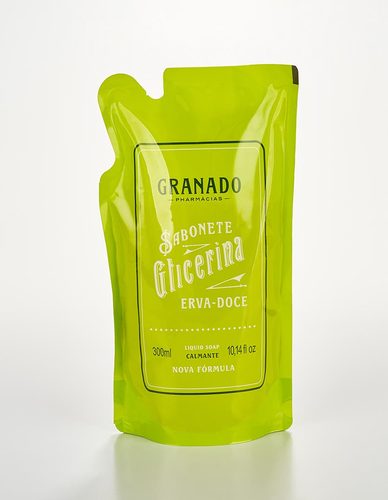 Refil Sabonete Liq Glic Erva Doce Granado 300Ml