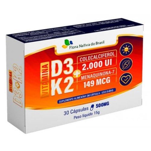 Vitamina D+K2 30Caps Flora Nativa