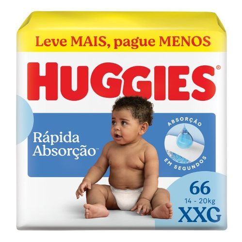Fr Huggies Rapida Absorcao Hiper Xxg/66U