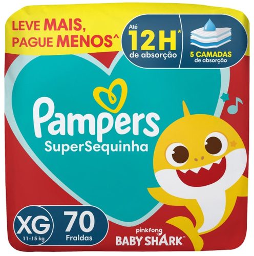 Fr Pampers Supersequinha Bag Lv+Pg-Xg 70