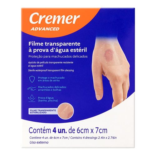 Curat Cremer Adv Filme Transp P/Agua 4Un