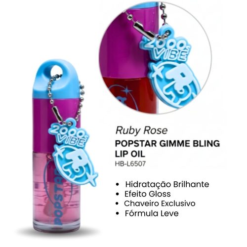 Lip Oil Gimme Bling Plush Popstar Hbl6507-2 Ruby Rose