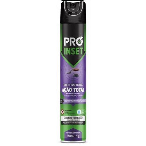 Multi-Inseticida Aerossol Acao Total Base Agua Proinset Fras