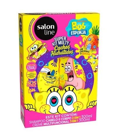 Kit Sh+Cr S Line Sos Kids 300Ml Multy Bob Esponja