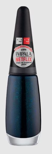 Esmalte Impala Maratonando Netflix Glitter Cheio De Suspense