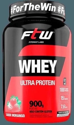 Combo Whey Ultra Morango (Ultra 900G+Bcaa 60 Caps+Creatina 6