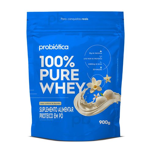 100% Pure Whey Refil 900G Baunilha