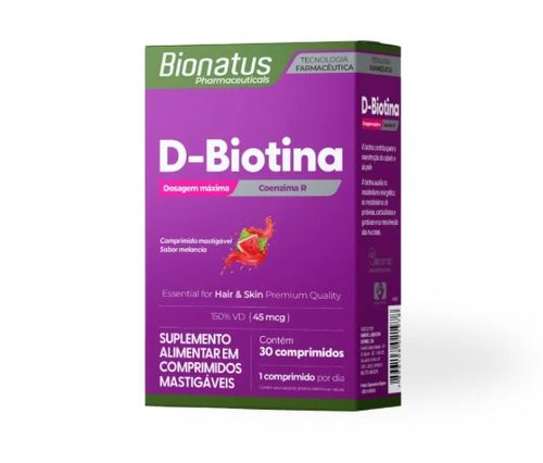 D-Biotina Mastigavel 30Comp
