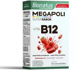 Megapoli Vita B12 Mastig. Frutas Vermelhas 60Comp