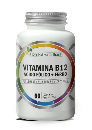 Vitamina B12, Acido Folico + Ferro 60Caps Flora Nativa