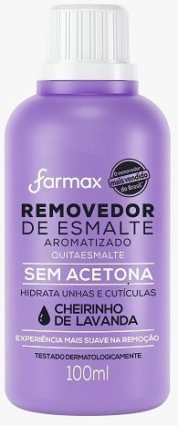 Removedor S/ Acetona Lavanda 100Ml Farmax
