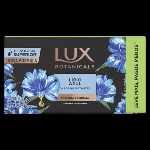 Pack Lux Sab Barra Lirio Azul Botanicals 6X85G