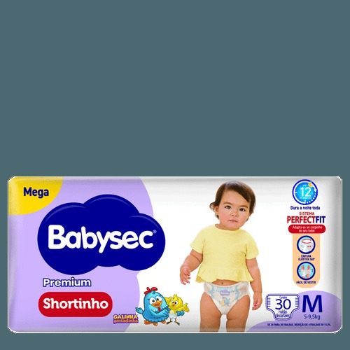 Fd Babysec Shortinho Premium Mega M 30Un