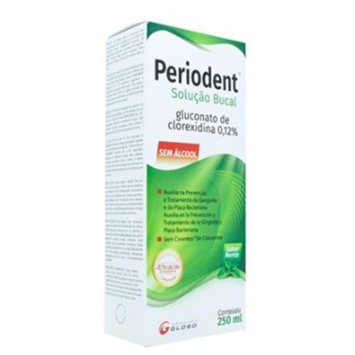 Periodent Solucao Bucal S/ Alcool 250 Ml/Globo