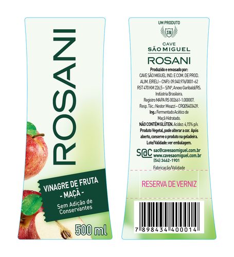 Vinagre De Maca 500Ml Rosani