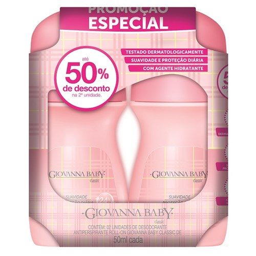 Des Giovanna Baby Rol 050Ml Classic Rosa 2Un - 51130*