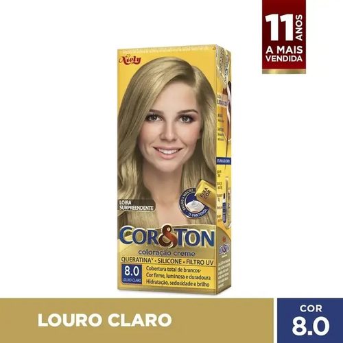 Tint Cor&Ton Cr 8.0 Louro Clar