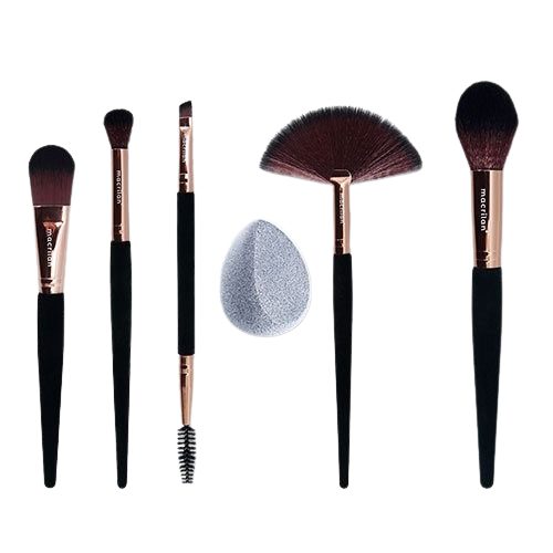 Macrilan Ed010A Kit Pincel Velvet Preto 6Un