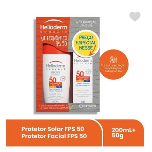 Kit Helioderm Fps50 Corpo E Facial Fps50