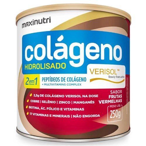Colageno Hidrolisado 2 Em 1 Verisol Fr Vermelhas 250Grs Maxi